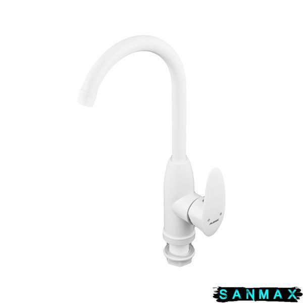 Змішувач для кухні Plamix Cezar-011-B White (без підведення) (PM0737) PM0737 фото