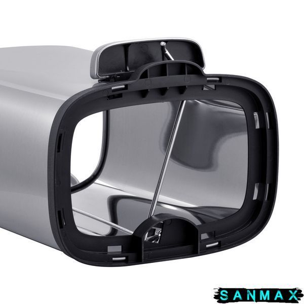Відро для сміття з плавним закриттям прямокутне Mixxus Premium Style-TC0305 SS Color 5л колір нержавійка (MI7060) MI7060 фото
