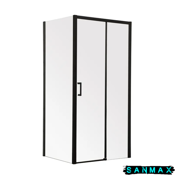 Душова кабіна без піддону Mixxus Premium Diverse SC03-100x80x195-TR Чорний прозоре скло 6мм (MI6866) MI6866 фото
