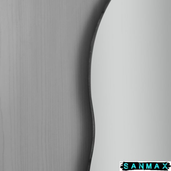 Дзеркало Zerix Mirra MRZ02-600x850x105 прямокутне з дугоподібним верxом, фігурними боками і полицею (ZX5620) ZX5620 фото