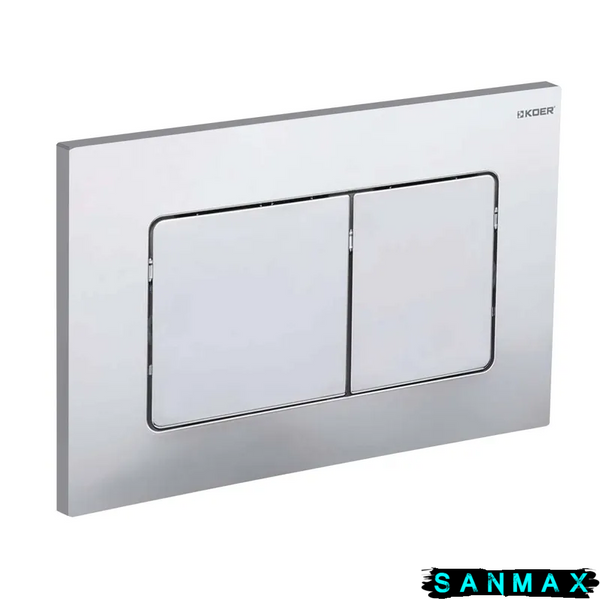 Панель змиву пластикова механіка Koer KT-0602-01 Квадратна Хром (R5178) KR5178 фото