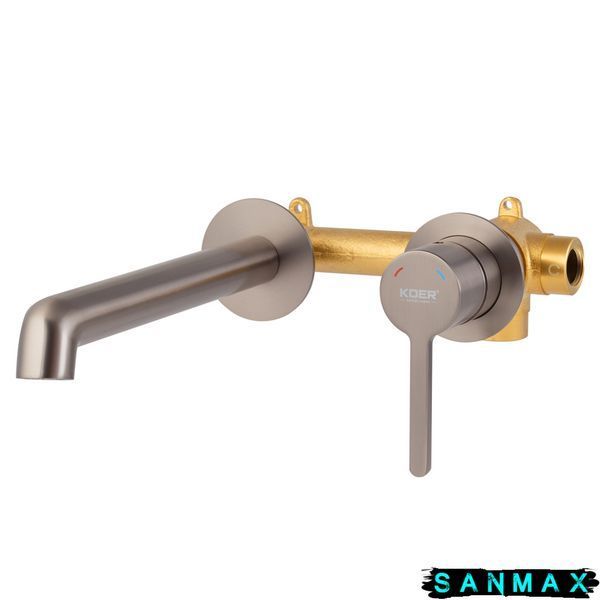 Змішувач для умивальника вбудований Koer KB-16029-07 Графіт (KR5953) KR5953 фото