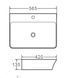 Умивальник накладний керамічний з переливом Mixxus Premium Bevil-0202 560x415x125mm (MP6481) MP6481 фото 2