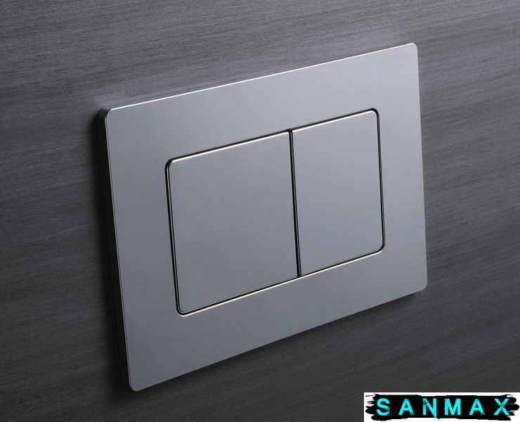Панель змиву пластикова механіка Koer KT-0602-01 Квадратна Хром (R5178) KR5178 фото