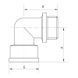 Кут хромований 3/4 внутрішня-зовнішня Koer KF.L08MF.CHR (KF0128) KF0128 фото 1