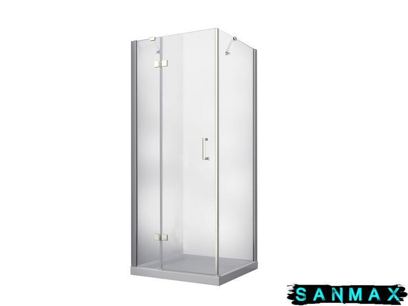 Кабіна квадратна Besco Viva 90x90x195 L, скло прозоре, проф. хром VKL-90-195-C фото