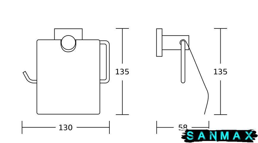 Тримач для туалетного паперу з кришкою Vbi Saturn Золотий Vbi-040313GL фото