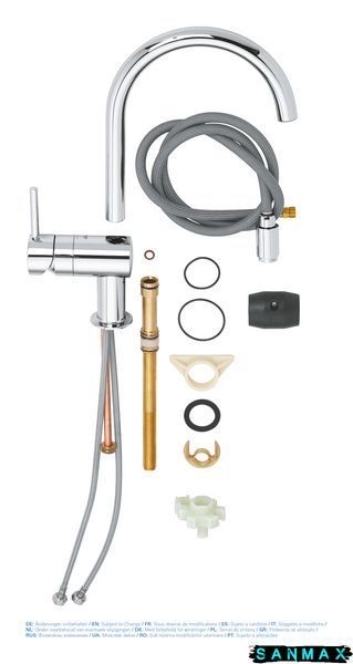 Змішувач для кухні з висувним виливом Grohe Minta (32918000) 32918000 фото