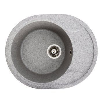 Гранітна мийка для кухні Valeso Onix 5847 матова Сіра SP000047307 фото