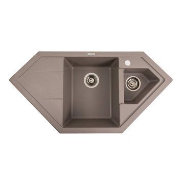 Гранітна мийка для кухні Platinum 9950 Pandora матова Дюна SP000040865 фото