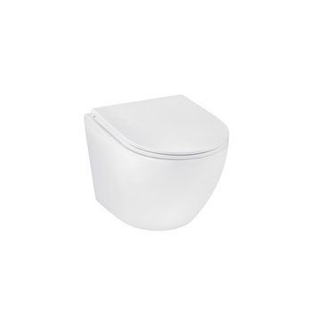 Унітаз підвісний Kroner Harz WHI493736 RIMLESS безобідковий з сидінням Soft-close CV029609 фото
