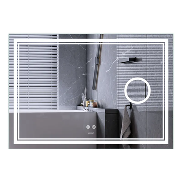 Дзеркало Mixxus Premium Quadro MR20-120x80 (Led Touch, Anti-fog, димер, лінза) (MP6624) MP6624 фото