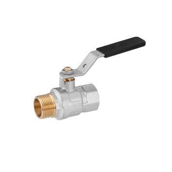 Кран кульовий Kroner 3/4" ВЗ PN40 ручка, нікельований CV033217 фото