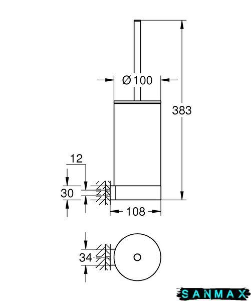Туалетний йоржик у комплекті Grohe Selection (41076000) 41076000 фото