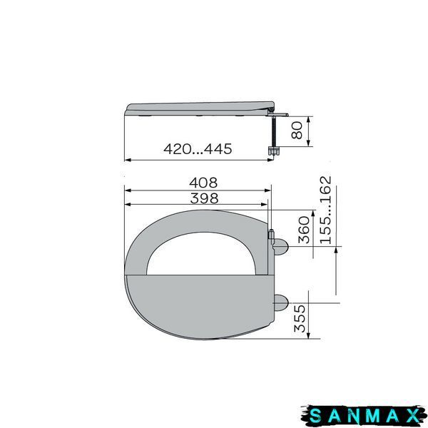 Кришка для унітазу Zerix TS-05 (ZX5584) ZX5584 фото