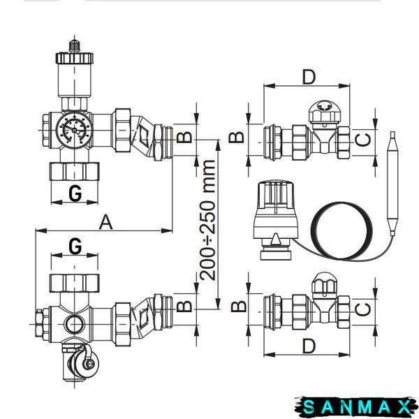 Змішувальний вузол для колектора з ексцентриками Roho R71-100075 - 1"х3/4 (RO0150) RO0150 фото