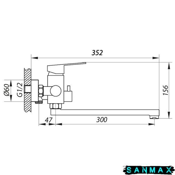 Змішувач для ванни Zerix Lr72203 (LL1198) LL1198 фото