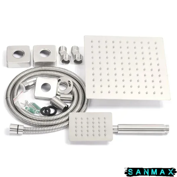 Душова система зі змішувачем Zerix Kub-009-J Нерж (ZX4707) ZX4707 фото