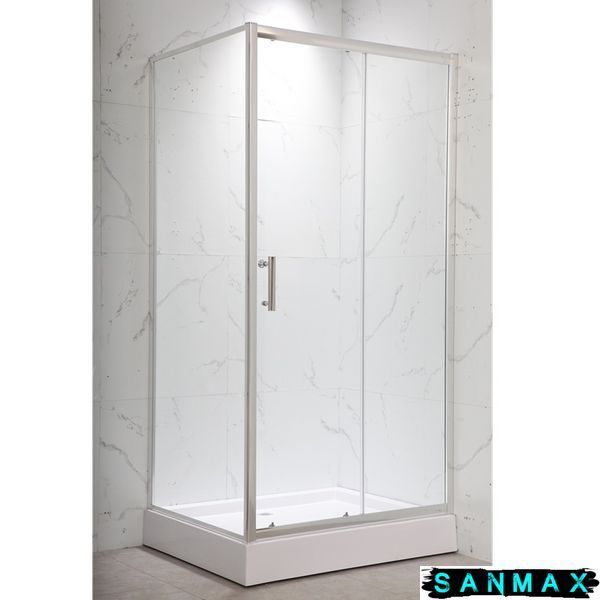 Душова кабіна з низьким піддоном Mixxus Hard SCT01-120x80x198-TR Chrome New прозоре скло 5мм (MI8428) MI8428 фото