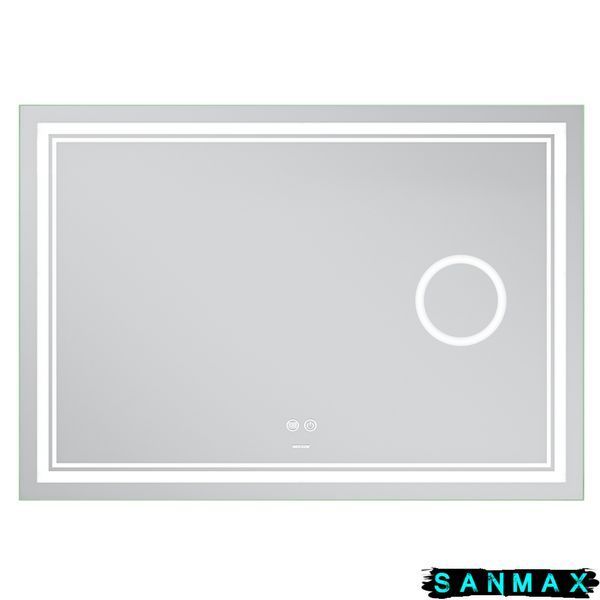 Дзеркало Mixxus Premium Quadro MR20-120x80 (Led Touch, Anti-fog, димер, лінза) (MP6624) MP6624 фото
