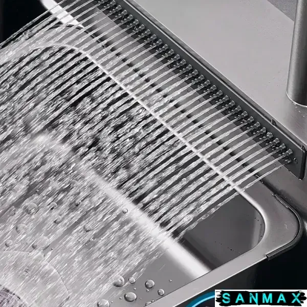 Кухонна інтегрована мийка Mixxus Premium MH7545-Set-03 Nano-Чорний з вбудованим змішувачем з нерж. сталі (MX1698) MX1698 фото