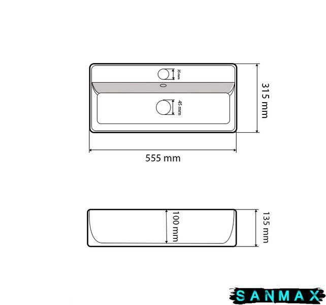 Умивальник накладний Vbi Tavernola Білий VBI-015506 фото