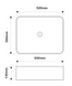 Раковина накладна Mixxus Premium Diverse-0110 Marble-Чорний 500х390х130mm (MP6517) MP6517 фото 8