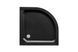 Піддон півкруглий Besco Alex Stone Effect New чорний мат. 90х90х4/16 см + ноги #BAA-90-CN фото 1