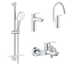 Набiр змiшувачiв Grohe Eurosmart 4 в 1 для ванни та кухні (UA123248M3) UA123248M3 фото 1