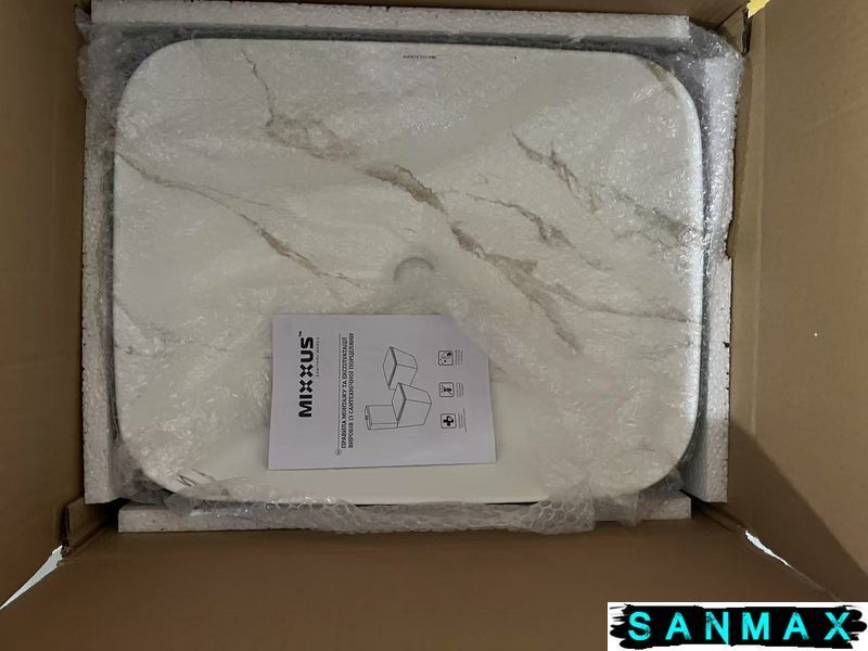 Раковина накладна Mixxus Premium Diverse-0110 Marble-Чорний 500х390х130mm (MP6517) MP6517 фото