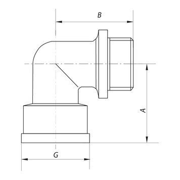 Кут хромовоний 1 внутрішня-зовнішня Koer KF.L10MF.CHR (KF0129) KF0129 фото