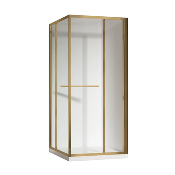 Душова кабіна без піддону Koer SR SC09-90x90x200-R-TR-12 прозоре скло Easy Clean 6мм, матове золото (KR5771) KR5771 фото