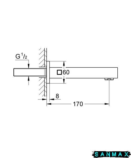 Вилив для ванни Grohe Universal Cube (13303000) 13303000 фото