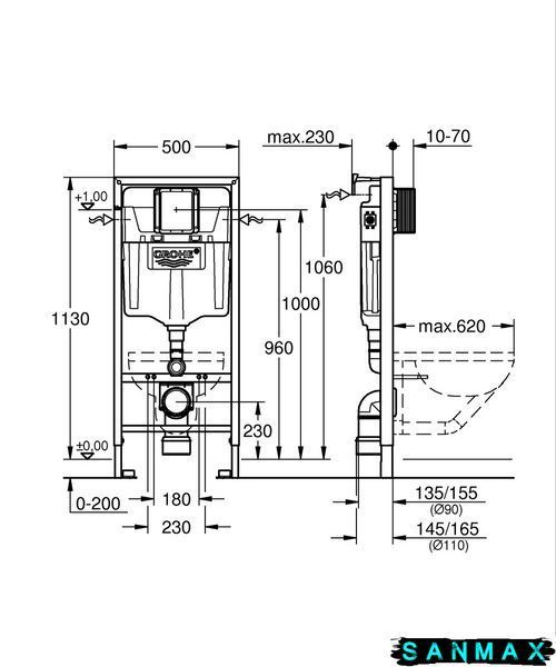 Інсталяційний комплект пневмо Grohe Set Унітаз Quadro-0301-T3 + Інсталяція 38536001 + панель 38732000 (38536001QUADRO0301T3) 38536001QUADRO0301T3 фото