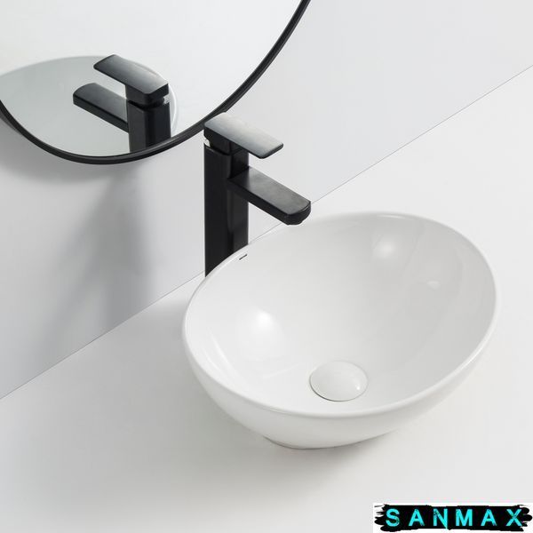 Раковина накладна Mixxus Premium Ellipse-0107 345х265х120mm (MP6525) MP6525 фото
