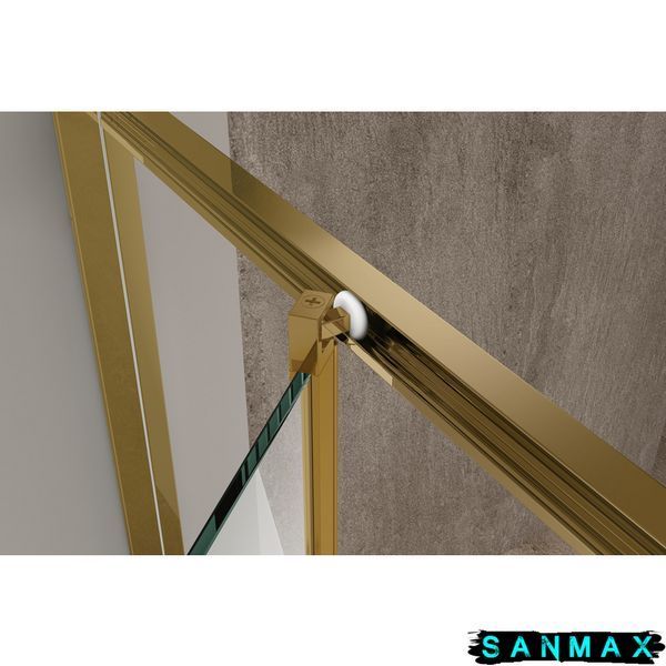 Душова кабіна без піддону Koer SR SC09-90x90x200-R-TR-12 прозоре скло Easy Clean 6мм, матове золото (KR5771) KR5771 фото