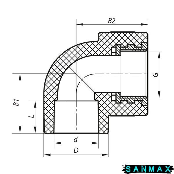 Кутник PPR ВР 20x1/2F Koer K0113.PRO 40/240 (KP0135) KP0135 фото