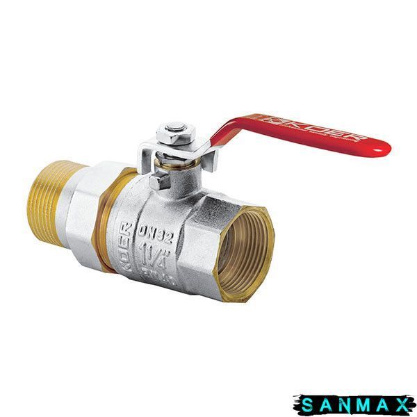 Кран з американкою прямий 1-1/4 Koer KR.229 Червони ручка (KR0150) KR0150 фото