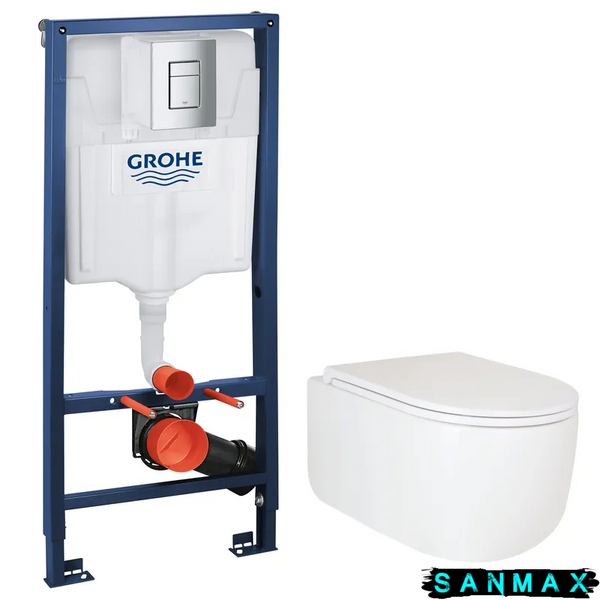 Інсталяційний комплект пневмо Grohe Set Унітаз Topper-0302-T3 + Інсталяція 38772001 панель Хром (38772001TOPPER0302T3) 38772001TOPPER0302T3 фото