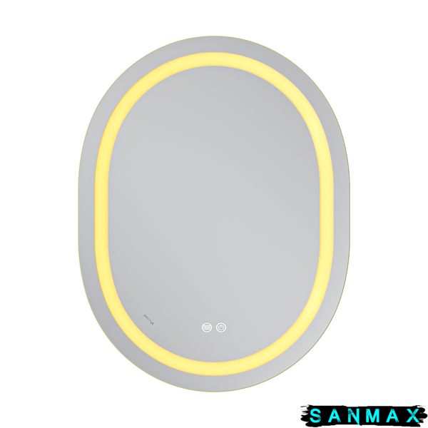 Дзеркало Mixxus Premium Ellipse MV05-80x60-Reverse (Led Touch, Anti-fog, димер (3-6,5kK)) (MP6642) MP6642 фото