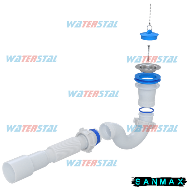 Сифон "Waterstal" д/душ піддону 1 1/2 40 з гнучкою трубою (А - 42589) А - 42589 фото