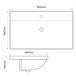 Умивальник накладний керамічний Mixxus Premium Style-1503 800х480х190mm з отвором під змішувач та переливом (MP6500) MP6500 фото 6
