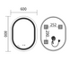 Дзеркало Mixxus Premium Ellipse MV05-80x60-Reverse (Led Touch, Anti-fog, димер (3-6,5kK)) (MP6642) MP6642 фото 3
