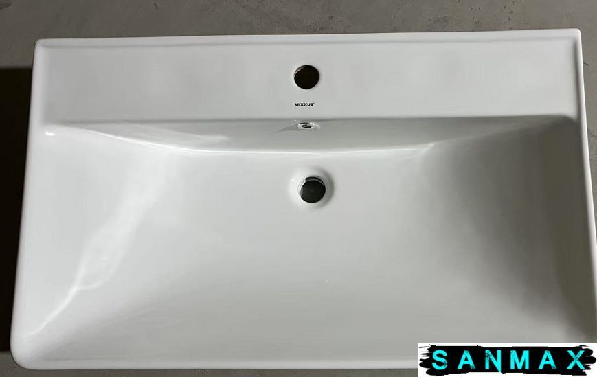 Умивальник накладний керамічний Mixxus Premium Style-1503 800х480х190mm з отвором під змішувач та переливом (MP6500) MP6500 фото