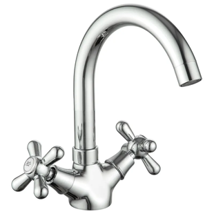 Змішувач для умивальника на шпильці Mixxus Premium Dominox 274 Хром Кераміка (MI1584) MI1584 фото