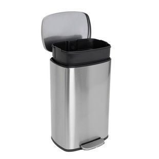Відро для сміття з плавним закриттям прямокутне Mixxus Bevel-TC0105 SS Color 5л колір наржавійка (MI7086) MI7086 фото