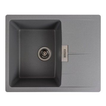 Гранітна мийка для кухні Platinum 6250 ZIRKONE матовий Сірий металік SP000040792 фото