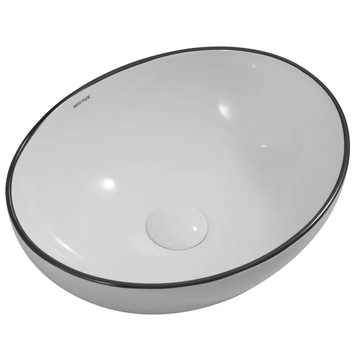 Раковина накладна Mixxus Premium Ellipse-0108 Edge Чорний 400х330х145mm (MP6527) MP6527 фото