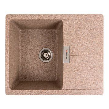 Гранітна мийка для кухні Valeso 6250 Zirkone матова Карамель SP000047103 фото