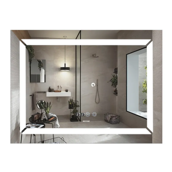 Дзеркало Mixxus Light MR01-80x60 (часы, Led-подсветка, антизапотевка) (MI5998) MI5998 фото